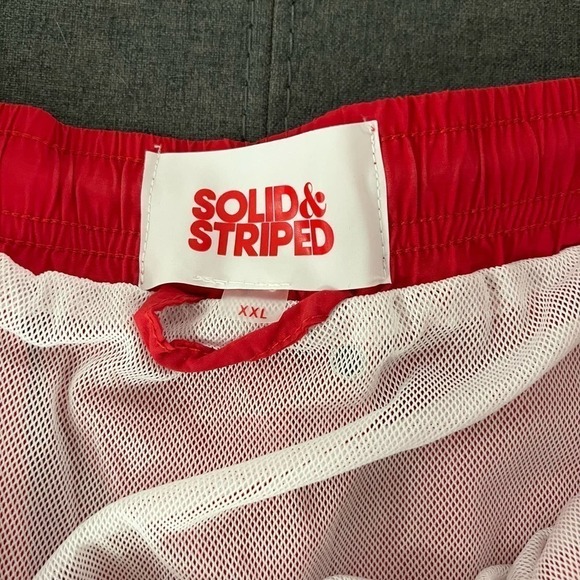 Solid & Striped XXL $135 Classic Swim Trunk Cherry Red NWOT 4" Inseam - Picture 4 of 6
